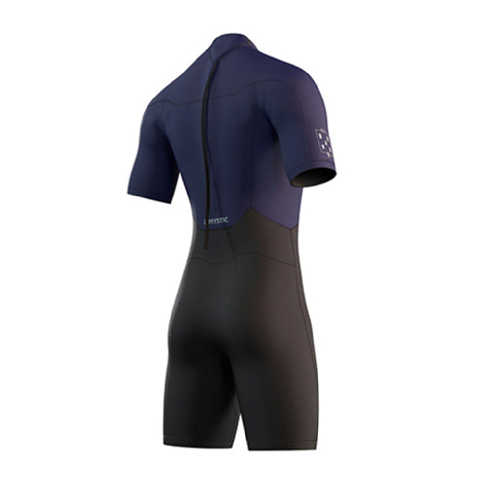 Mystic Brand Shorty 3/2mm Back Zip Mens Wetsuit Night Blue