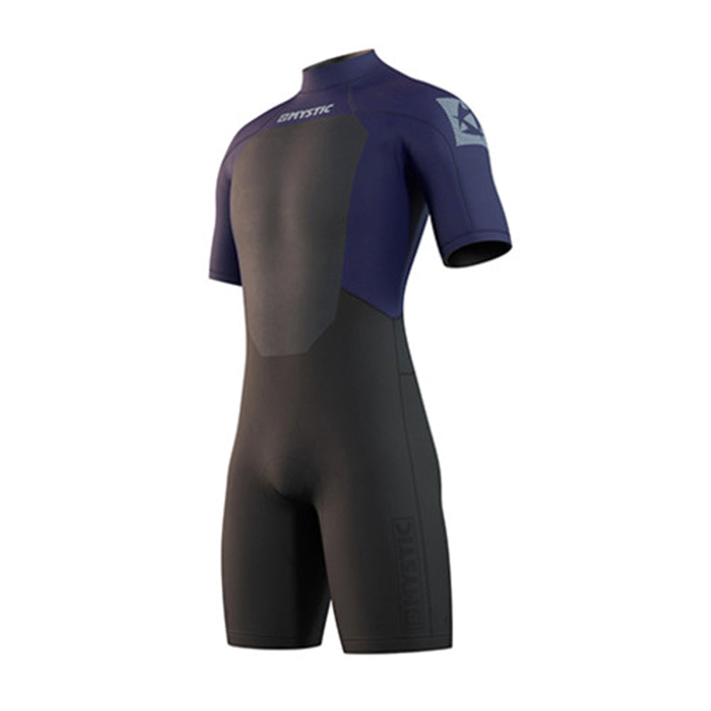 Mystic Brand Shorty 3/2mm Back Zip Mens Wetsuit Night Blue