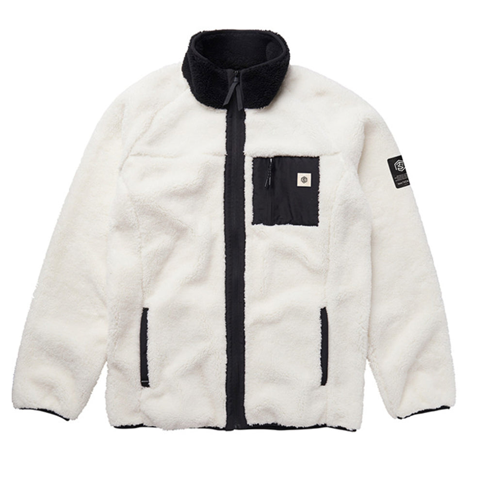 Mystic Dark Tech Series Teddy Zip Up Jacket Off White