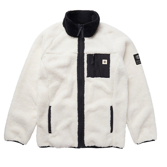 Mystic Dark Tech Series Teddy Zip Up Jacket Off White