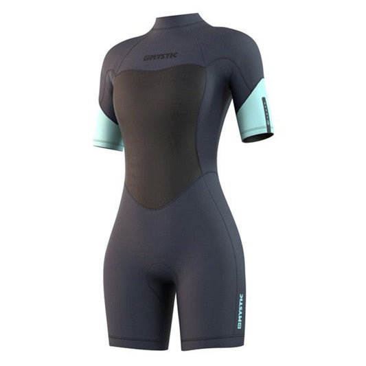 Mystic Brand Shorty 3/2mm Back Zip Womens Wetsuit Night Blue